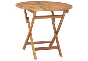 VidaXL Inklapbare Tuintafel - Massief Teakhout 85x76 cm | 40% Korting!