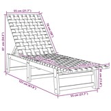 vidaXL Ligbed Acaciahout & Stof Rood - 61% Korting!