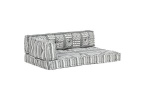 VidaXL Pallet Bankkussen Patchwork Grijs - 65% Korting! Uniek & Comfortabel