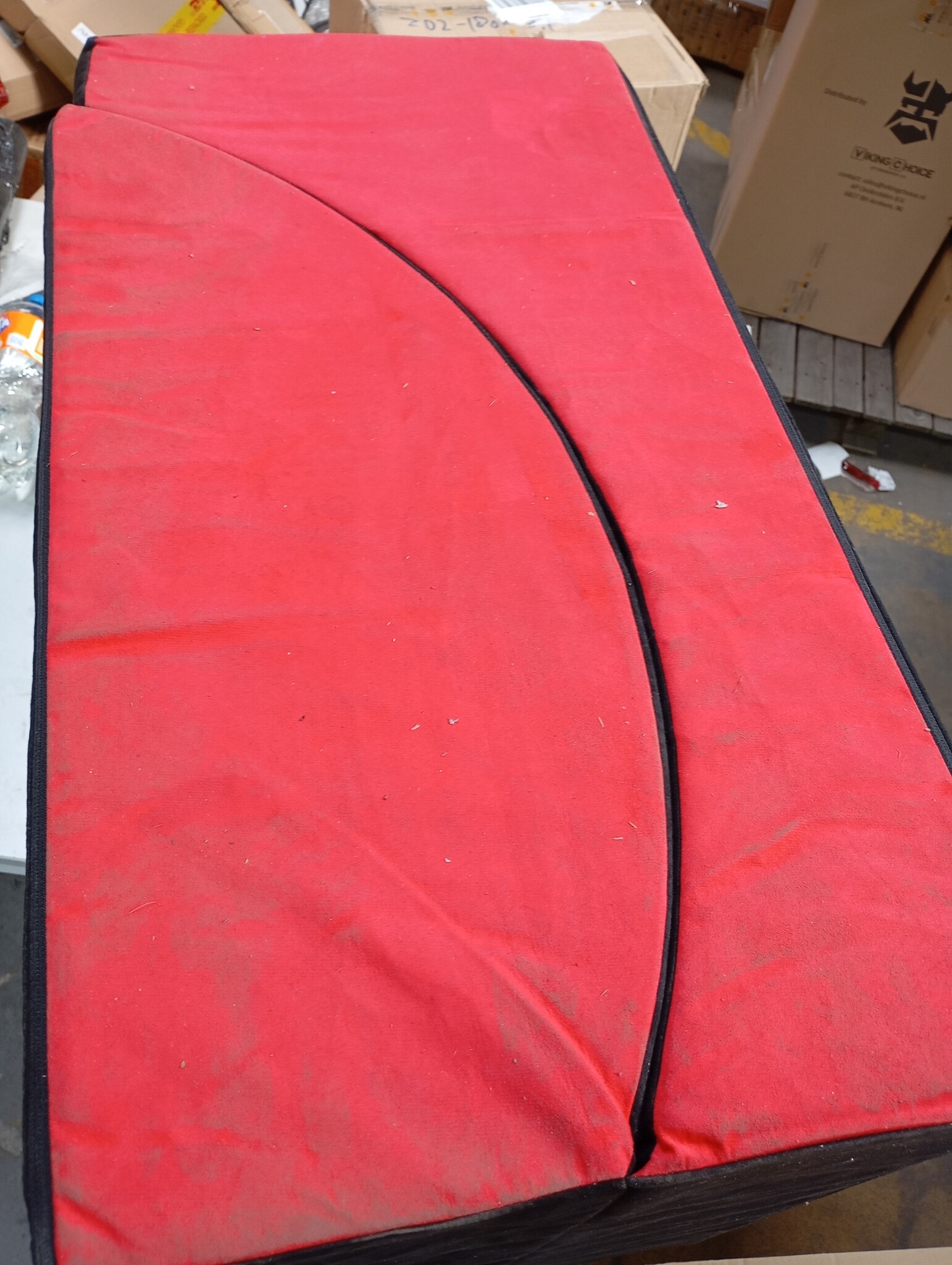 Relax Sofa Opvouwbaar Zwart/Rood - 70% Korting! Nu 1 beschikbaar!