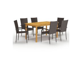 VidaXL 7-delige Tuinset Bruin - 55% Korting | Lichte Cosmetische Schade