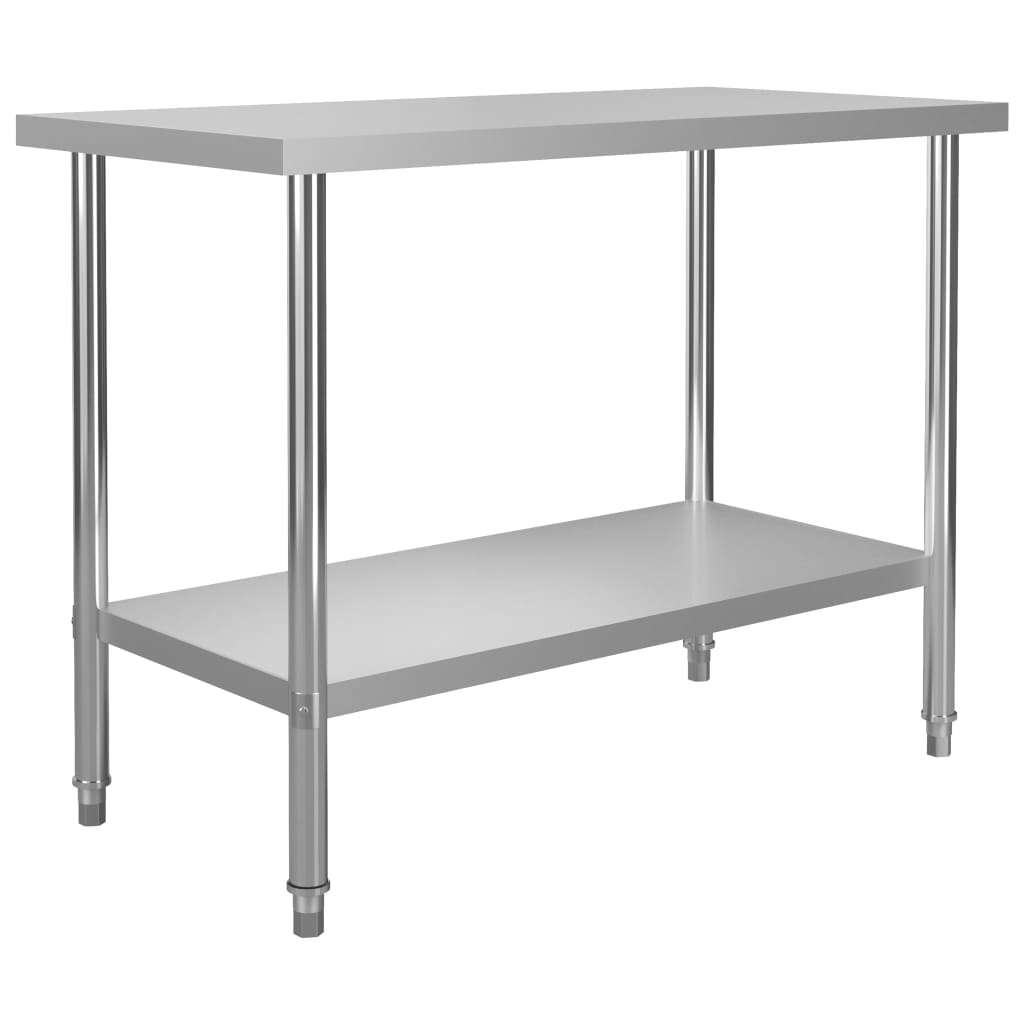 VidaXL Keukenwerktafel RVS 120x60x85cm - 40% Korting!