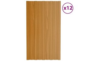 vidaXL Dakpanelen 12 st 80x45 cm Gegalvaniseerd Staal - 55% Korting!