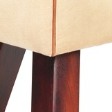 VidaXL Turnbok Bankje - Echt Leer & Mangohout - 58cm - Bruin - 40% Korting!