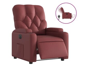 VidaXL Fauteuil Kunstleer Wijnrood | -69% Korting | Verstelbaar & Comfortabel