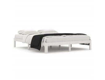 VidaXL Massief Grenen Bedframe Wit 160x200cm - 40% Korting!