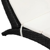 VidaXL Ligbed Inklapbaar Poly Rattan Zwart - 55% Korting!