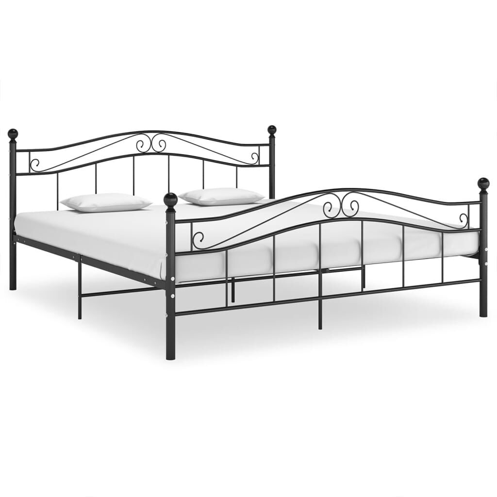 vidaXL Bedframe Metaal Zwart 160x200 cm | 55% Korting!