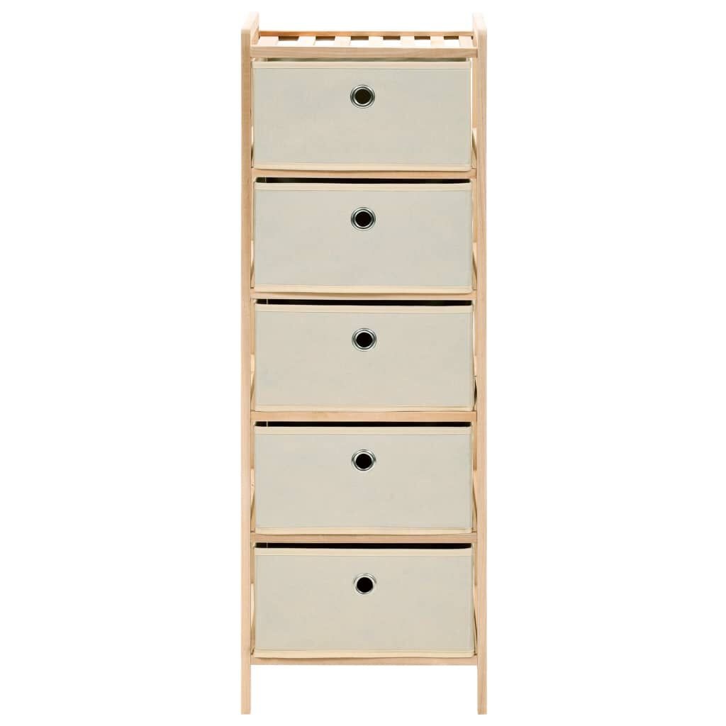 VidaXL Opbergmeubel 5 Manden Cederhout Beige - 35% Korting!