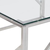 VidaXL Salontafel Roestvrijstaal & Gehard Glas (Zilver) - 35% Korting!