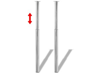 vidaXL Telescopische Tafelpoten (2 stuks) Chroom - 62% Korting!