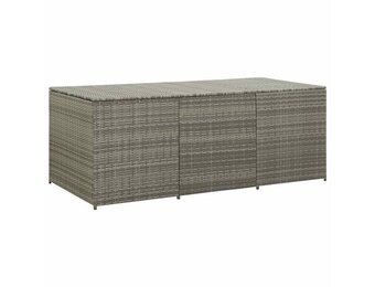 VidaXL Tuinbox Poly Rattan Grijs 180x90x70 cm - 40% Korting!