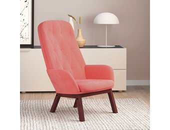 VidaXL Relaxstoel Fluweel Roze - 60% Korting! | Zo Goed Als Nieuw