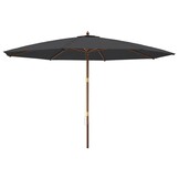 VidaXL Parasol Hout 400x273cm Zwart - 46% Korting!