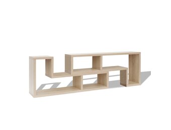 vidaXL TV-meubel Dubbel L-vormig Eiken | 40% Korting | Uitgepakt, Goede Staat!