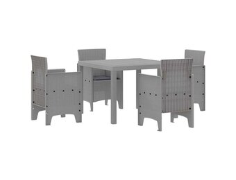 VidaXL Tuinstoel Set (4 stuks) - Lichtgrijs | 62% Korting!