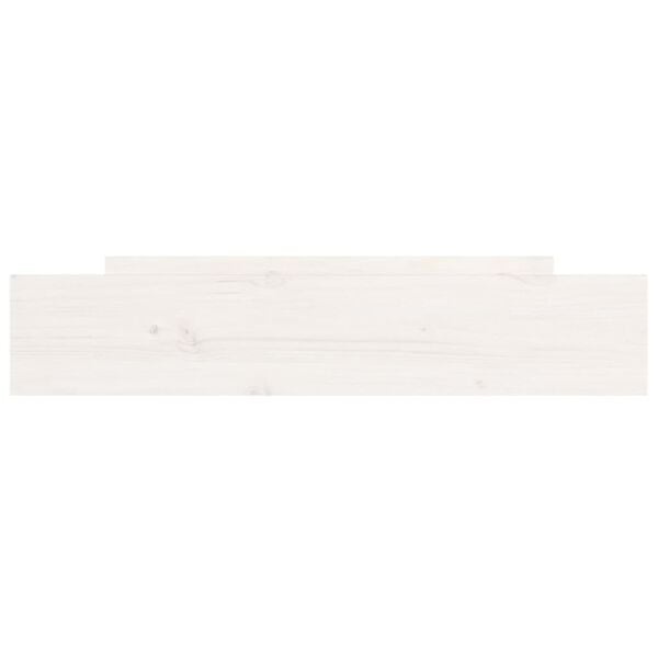 vidaXL Bedlades 2 st massief grenenhout wit