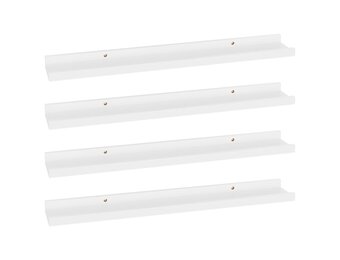 vidaXL Wandschappen 4 st 60x9x3 cm wit