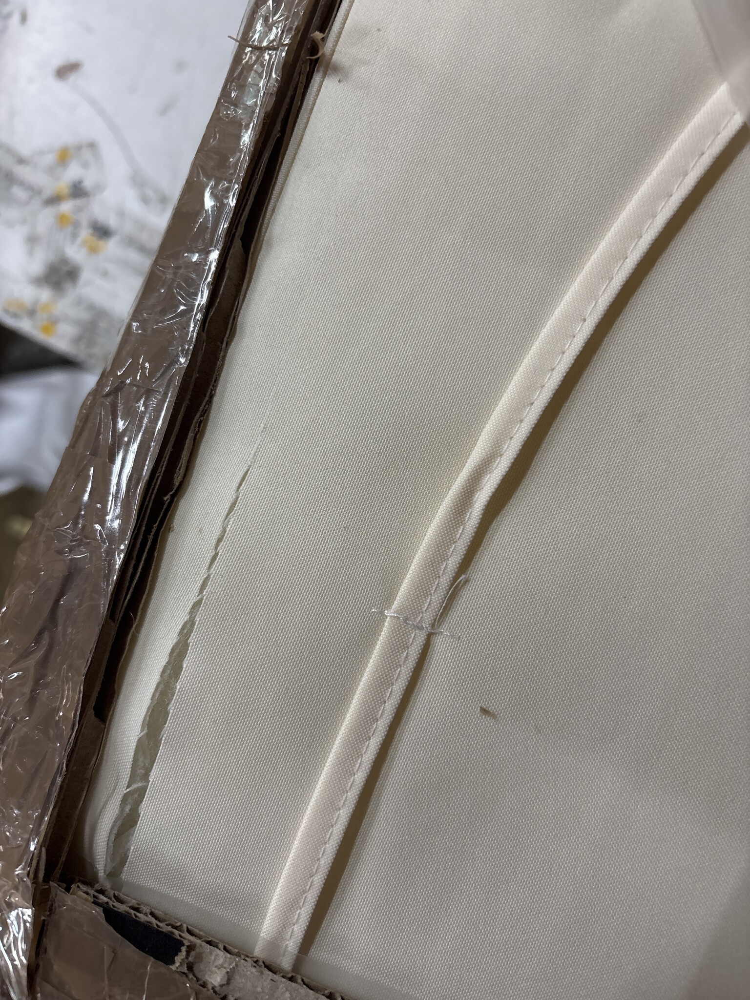 vidaXL 3-delige Loungeset met crèmekleurige kussens massief acaciahout