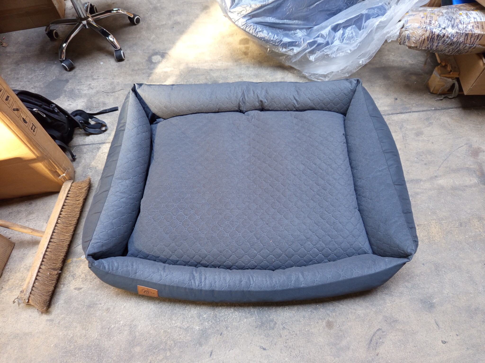 Hondenmand antraciet 120x90 cm - wasbaar hondenkussen - waterdicht hondenbed