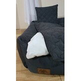 Hondenmand antraciet 120x90 cm - wasbaar hondenkussen - waterdicht hondenbed