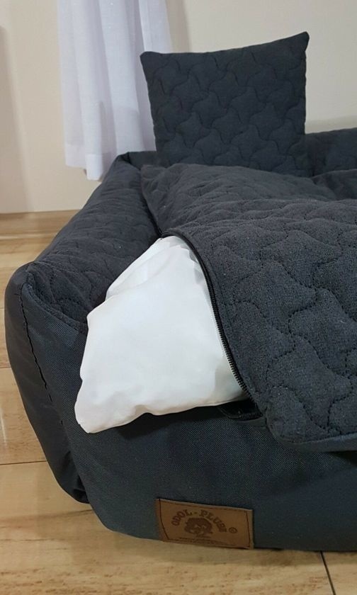 Hondenmand antraciet 120x90 cm - wasbaar hondenkussen - waterdicht hondenbed