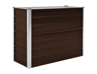 vidaXL Plantenbak verhoogd 100x40x77 cm gegalvaniseerd staal bruin