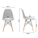 Keukentafel stoelen set - grijs - 4 delige set - keuken - huiskamer