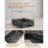 Feandrea Hidden Cat Litter Box, Cat Litter Tray with Hood, Slide-Out Tray, Scoop, Brush, Spacious for Large Cats, Max. Load 15 kg, Anti-Tracking, Anti-Leaking, Charcoal Grey and Dove Grey PPT001B01