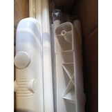 Droogrek Wit 4-laags 127x64x172cm Met Wielen Opvouwbaar Ruimtebesparend