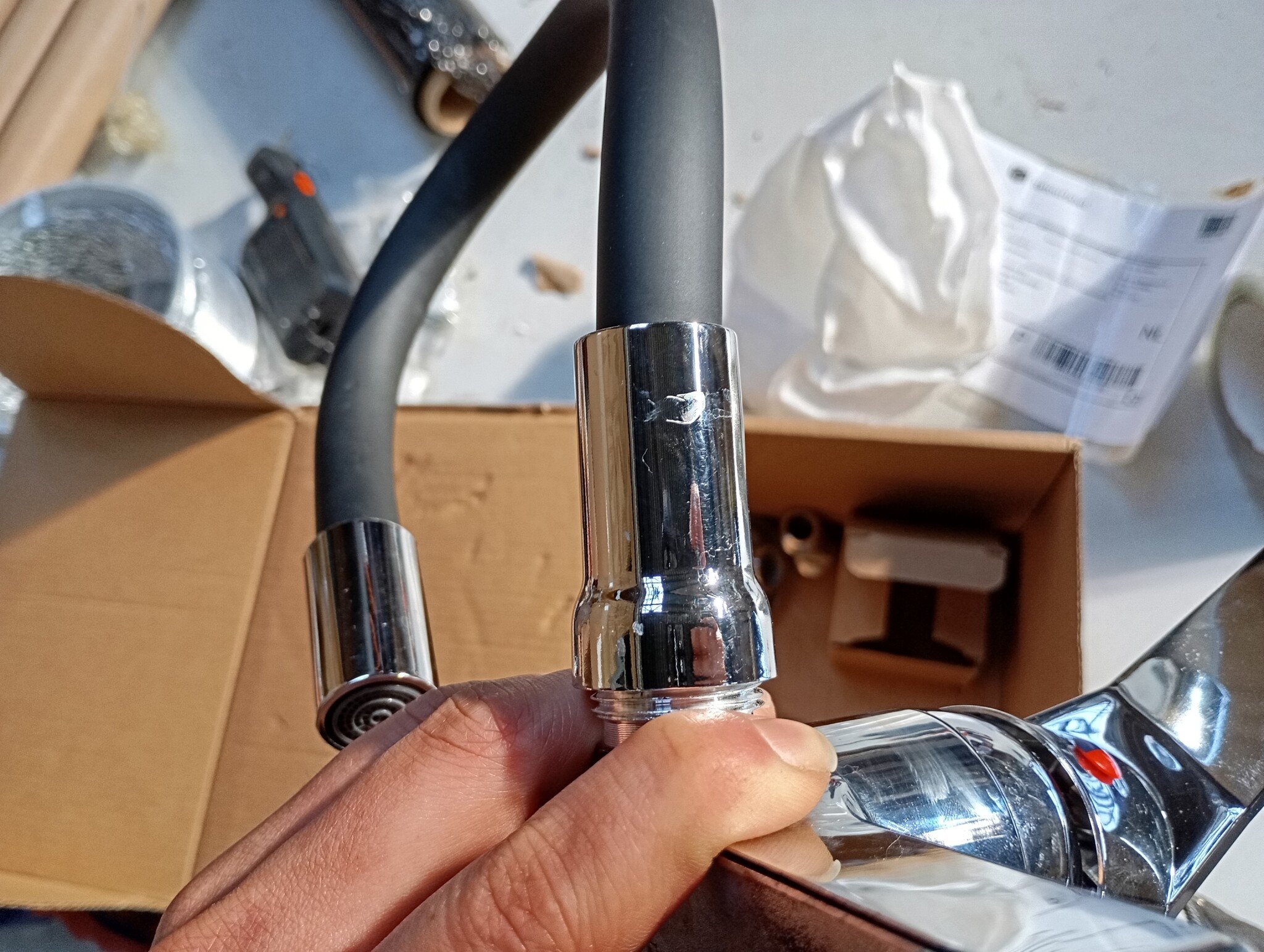 Zwarte Flexibele Keukenkraan - 60% Korting! Incl. Montage Set