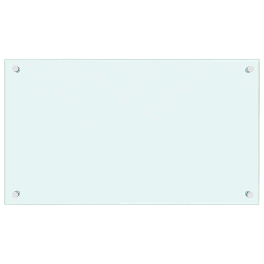 vidaXL Spatscherm keuken 70x40 cm gehard glas wit