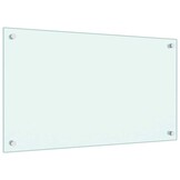 vidaXL Spatscherm keuken 70x40 cm gehard glas wit