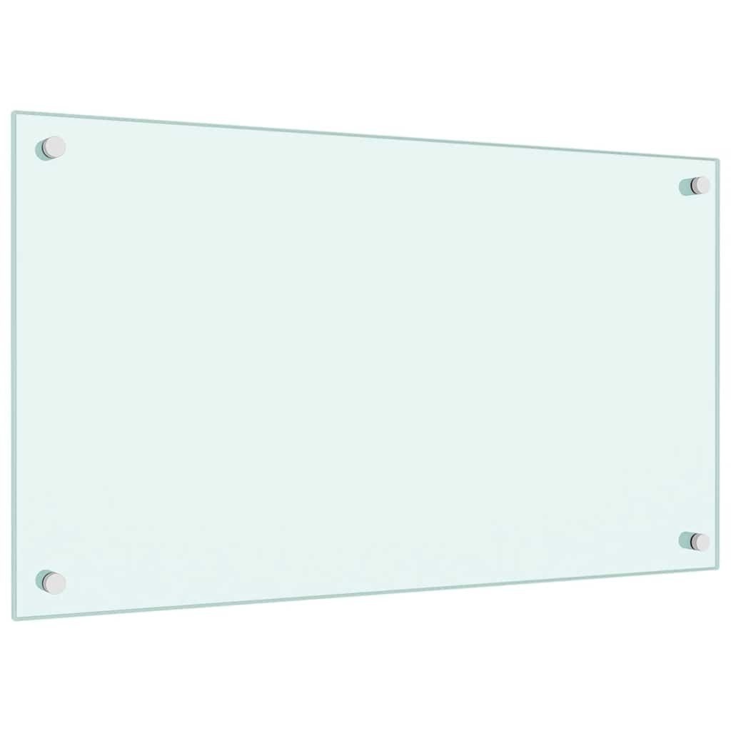 vidaXL Spatscherm keuken 70x40 cm gehard glas wit