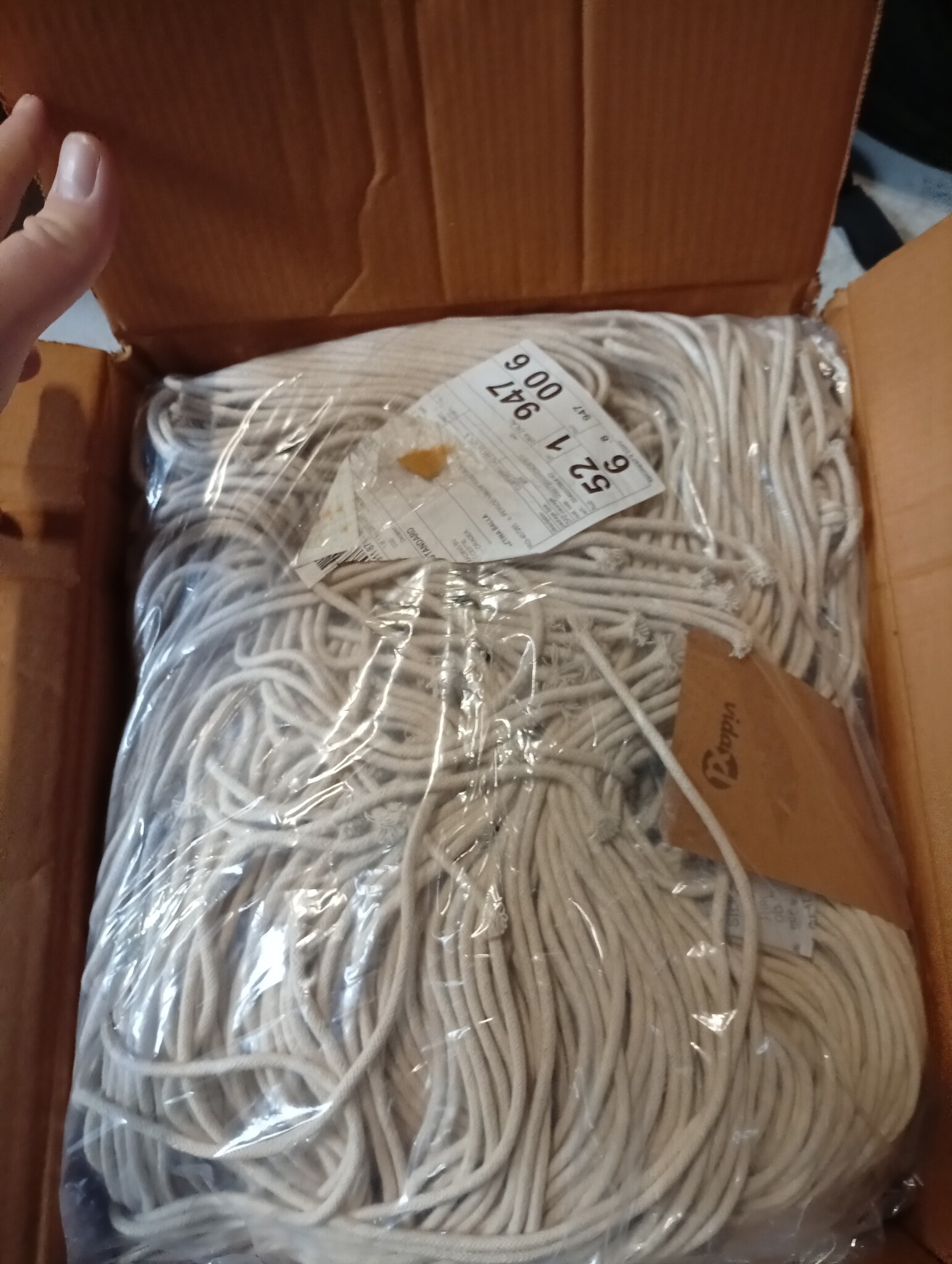 vidaXL Gordijn macramé 140x240 cm katoen