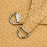 vidaXL Zonnezeil 160 g/m² driehoekig 5x7x7 m HDPE zandkleurig