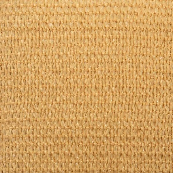 vidaXL Zonnezeil 160 g/m² driehoekig 5x7x7 m HDPE zandkleurig