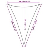 vidaXL Zonnezeil 160 g/m² driehoekig 5x7x7 m HDPE zandkleurig