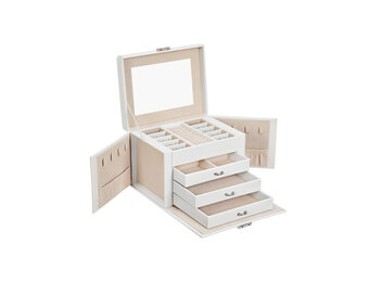 SONGMICS Sieradenkist - 4 Lagen Organizer met Spiegeltje - 35% Korting!