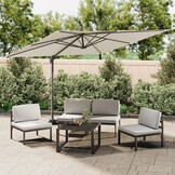 vidaXL Zweefparasol 400x300cm Zandwit - Nu met 61% KORTING!