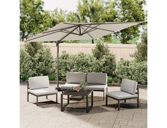 vidaXL Zweefparasol 400x300cm Zandwit - Nu met 61% KORTING!