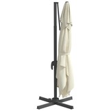 vidaXL Zweefparasol 400x300cm Zandwit - Nu met 61% KORTING!