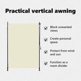 VidaXL Buitenrollgordijn Crème 150x270cm - 51% Korting!