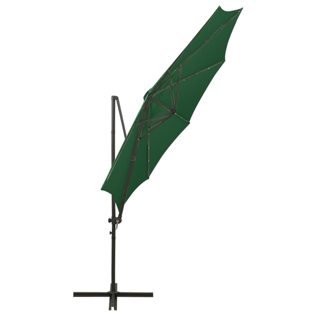vidaXL Zweefparasol 300cm Groen met LED - 56% Korting!