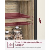 VASAGLE Sideboard - 40% Korting! Keukenkast met Schuifdeuren, Turquoise Bruin & Zwart