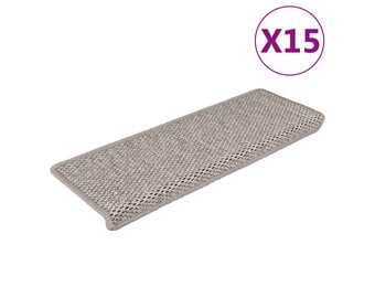 VidaXL Trapmatten Zilver - 15 stuks met 47% korting! Sisal-look, zelfklevend
