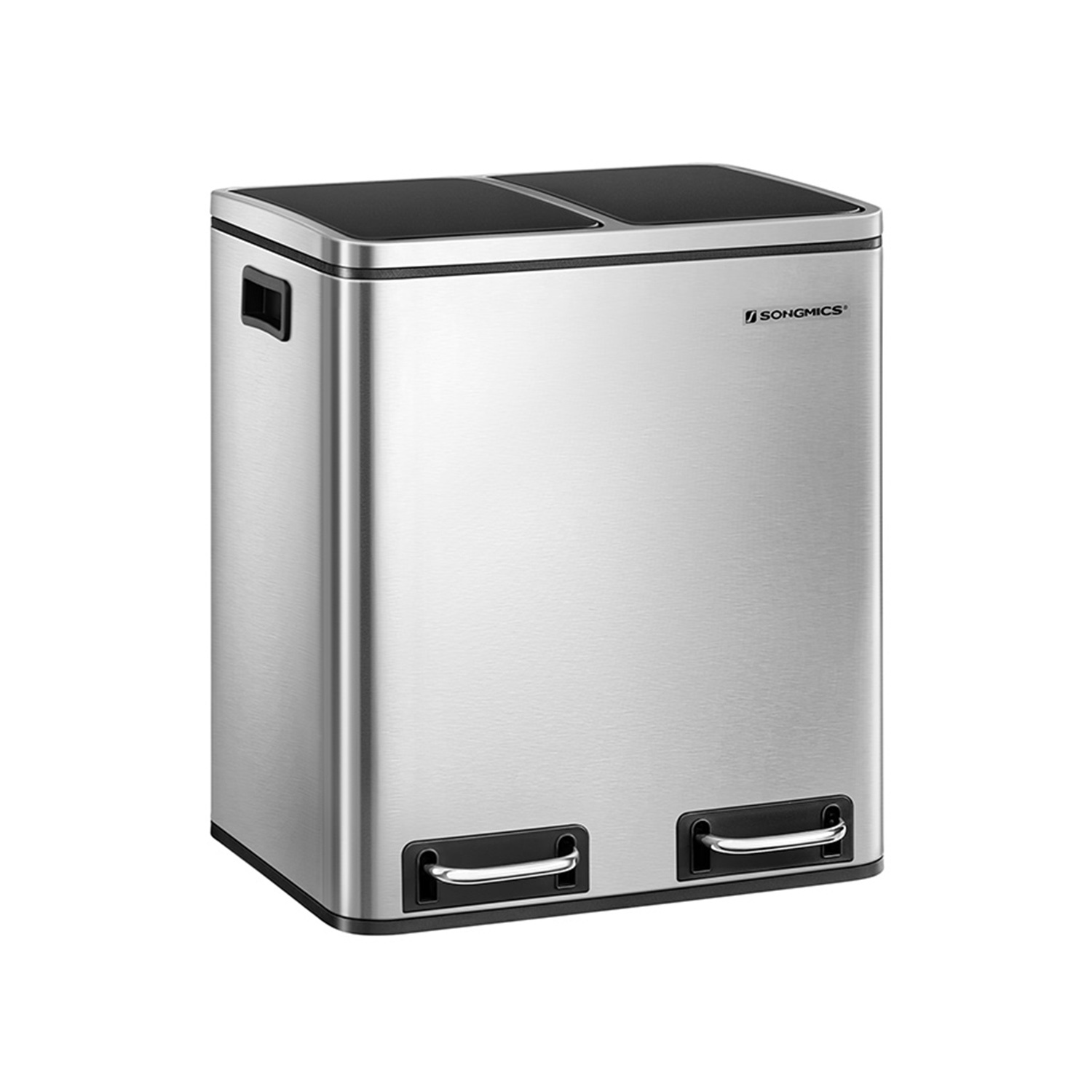 SONGMICS 2x15L RVS Afvalscheidingsbak met Deksel & Pedalen - 40% Korting!