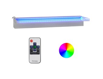 VidaXL Watervaloverlaat RVS met RGB LED's - 68% Korting!