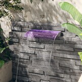 VidaXL Watervaloverlaat RVS met RGB LED's - 68% Korting!