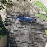 VidaXL Watervaloverlaat RVS met RGB LED's - 68% Korting!